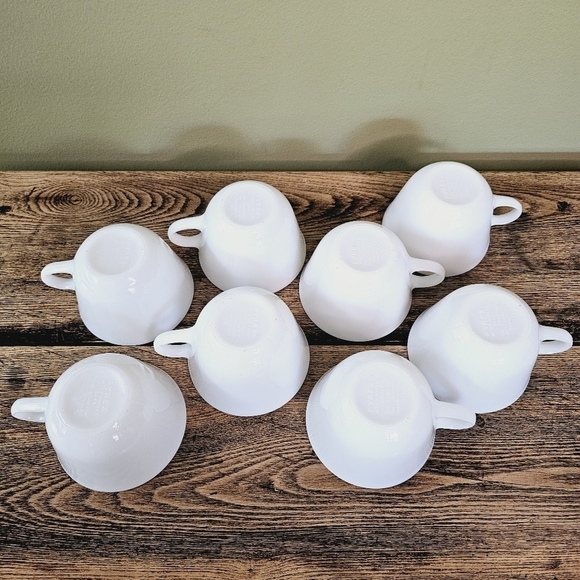 Vintage 1970s PYREX Opal Tea Cup Coffee Mug - set of 8 - Picture 5 of 9